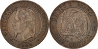 France 2 Centimes Coin, Napoleon III, Napoléon III, Strasbourg -