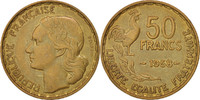 France 50 Francs Coin, Guiraud, Paris, Aluminum-Bronze -
