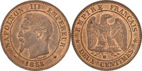 France 2 Centimes Coin, Napoleon III, Napoléon III, Strasbourg -