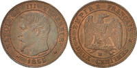 France 2 Centimes Coin, Napoleon III, Napoléon III, Strasbourg -