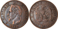 France 2 Centimes Coin, Napoleon III, Napoléon III, Paris -