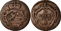 ITALIAN STATES 2 Soldi Coin, GORIZIA, Francesco II, Kremnitz -