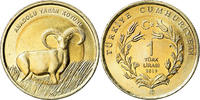 Turkey Lira Coin, Mouflon d'Anatolie, Bi-Metallic -