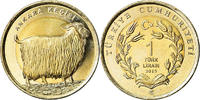 Turkey Lira Coin, Chèvre angora, Bi-Metallic -