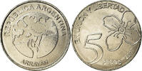 Argentina 5 Pesos Coin, Stainless Steel -