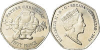 Gibraltar 50 Pence Coin, Père Noël, Cupro-nickel -