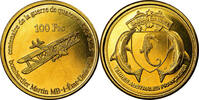 France 100 Francs Coin, Paris, Bassas da India, Bronze-Aluminium -