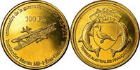 France 100 Francs Coin, Paris, Ile Tromelin, Bronze-Aluminium -