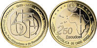 Cape Verde 250 Escudos Coin, 50 ans de l'OUA, Bi-Metallic, KM:55 -