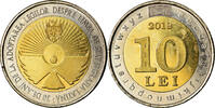 Moldova 10 Lei Coin, 30 ans de la langue d’Etat, Bi-Metallic -