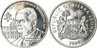 Sierra Leone Dollar Coin, British Royal Mint, Pape Benoit XVI -