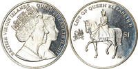 BRITISH VIRGIN ISLANDS Dollar Coin, Franklin Mint, Reine Elizabeth à -