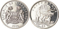 Sierra Leone Dollar Coin, Pobjoy Mint, Tricératops -