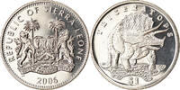 Sierra Leone Dollar Coin, Pobjoy Mint, Tricératops -