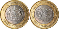 Lesotho 5 Maloti Coin, Moshoeshoe II, 50ème anniversaire de l'ONU -