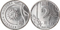 Moldova 2 Lei Coin, Nickel plated steel -