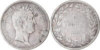 France 5 Francs Coin, Louis-Philippe, Paris, Tranche en relief -