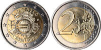 Slovenia 2 Euro 10 ans de l'Euro, Bi-Metallic -