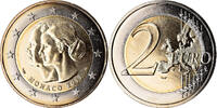 Monaco 2 Euro Mariage Princier, Bi-Metallic, KM:196 -