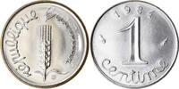 France Centime Coin, Épi, Paris, FDC, Stainless Steel -