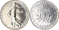 France Franc Coin, Semeuse, Paris, FDC, Nickel, KM:925.1 -