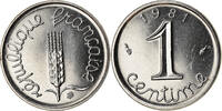 France Centime Coin, Épi, Paris, Stainless Steel, KM:928 -