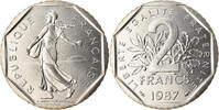 France 2 Francs Coin, Semeuse, Paris, Nickel, KM:942.1 -