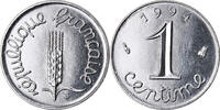 France Centime Coin, Épi, Paris, BU, Stainless Steel -