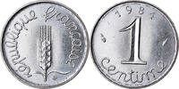 France Centime Coin, Épi, Paris, Stainless Steel, KM:928 -