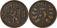 Norway 5 Öre Coin, Bronze, KM:349 -