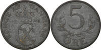 Denmark 5 Öre Coin, Christian X, Copenhagen, Zinc, KM:834a -