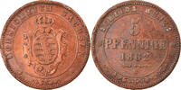 German States 5 Pfennig Coin, SAXONY-ALBERTINE, Johann, Dresde -