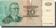 Finland 10 Markkaa Banknote, 1980, KM:112a -
