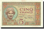 Madagascar 5 Francs Banknote, KM:35 -