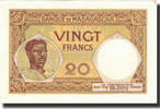 Madagascar 20 Francs Banknote, KM:37 -