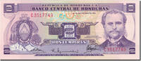 Honduras 2 Lempiras Banknote, 1976-09-23, KM:61 -