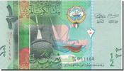 Kuwait 1/2 Dinar Banknote -