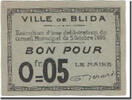 Algeria 5 Centimes Banknote, valeur faciale, 1916-10-05 -