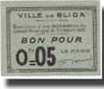 Algeria 5 Centimes Banknote, Blason, 1916-10-05 -