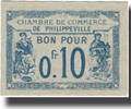 Algeria 10 Centimes Banknote, Chambre de Commerce, 1915-10-07 -