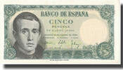 Spain 5 Pesetas Banknote, 1951-08-16, KM:140a -