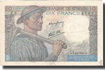 France 10 Francs Mineur, 1941-10-09, Fayette:8.2, KM:99b -