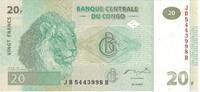Congo Republic 20 Francs Banknote, 2003-06-30 -