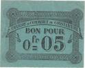 Algeria 5 Centimes Banknote, Chambre de Commerce, 1915-10-12 -