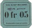 Algeria 5 Centimes Banknote, Sidi-Bel-Abbès, valeur faciale, Undated -