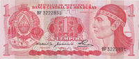 Honduras 1 Lempira Banknote, 1980-05-29 -