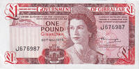 Gibraltar 1 Pound Banknote, KM:20a -