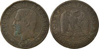 France 5 Centimes Coin, Napoleon III, Napoléon III, Rouen -
