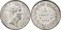 France 5 Francs Coin, Louis-Philippe, Lille, Silver -