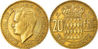 Monaco 20 Francs, Vingt Coin, Rainier III, Aluminum-Bronze -